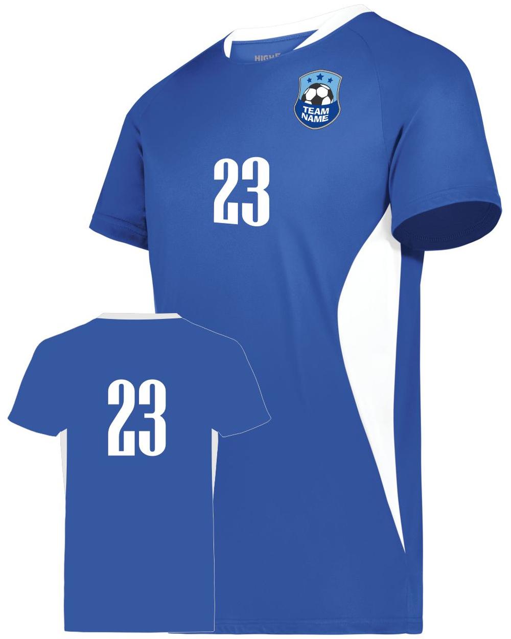 High 5 Men's Custom Soccer Jersey, color: Royal/White