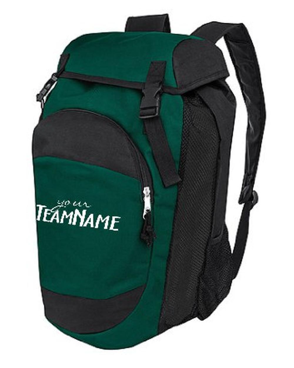High 5 Gear Custom-Logo Backpack, color: Forest/Black