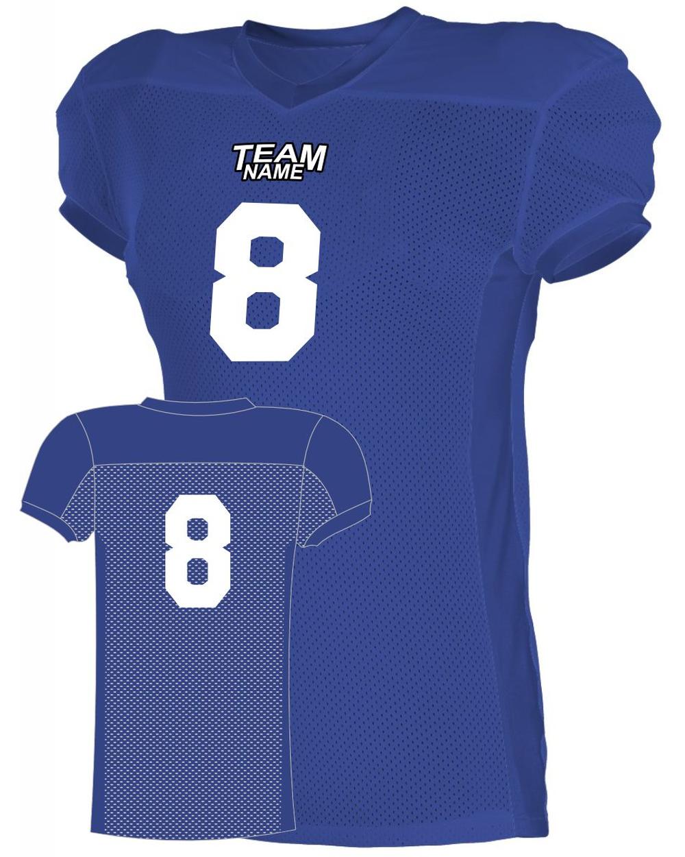 Alleson Youth Elusive Custom Football Jersey, color: Royal