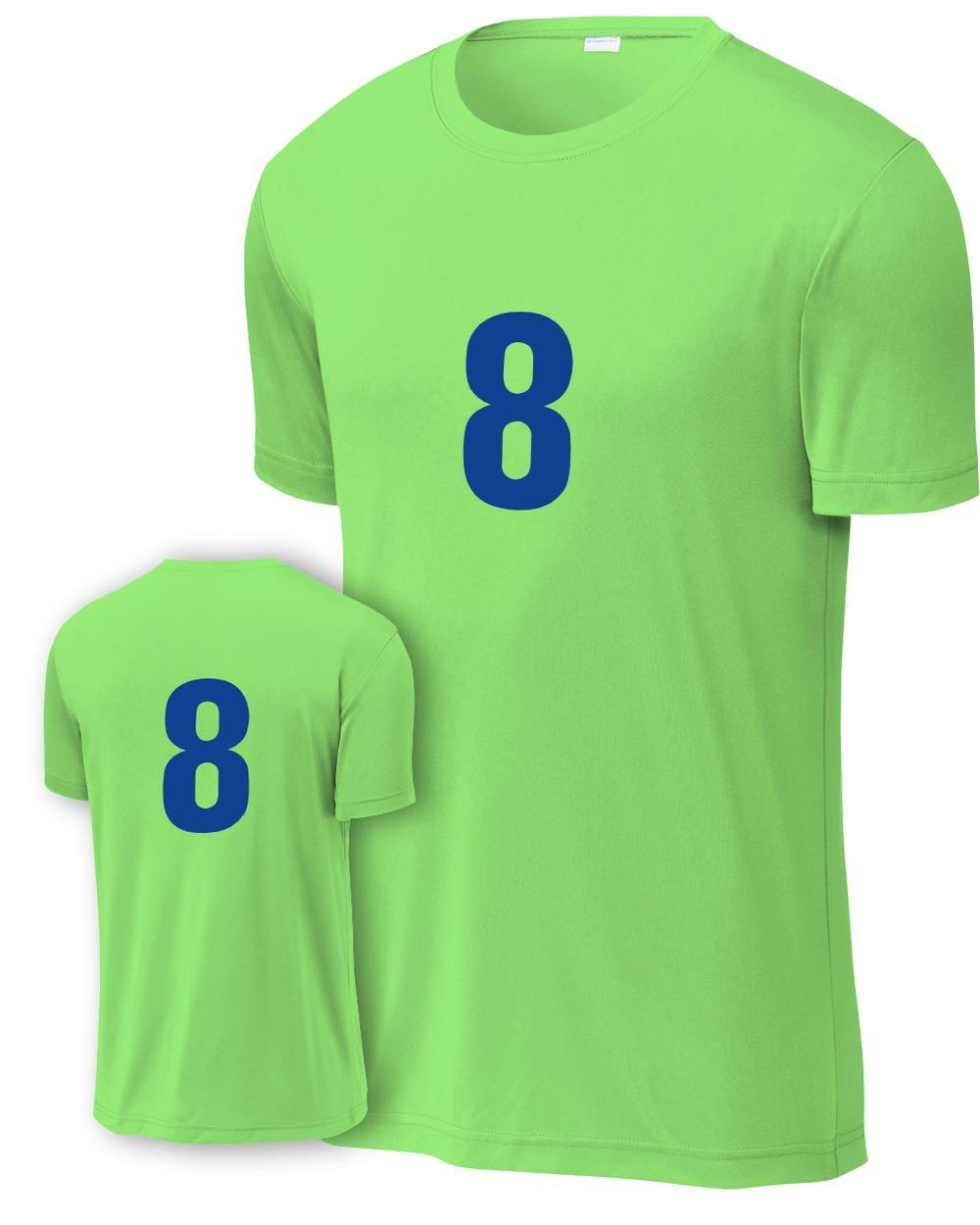 P&C Men's Numbered Performance T-Shirt, color: Neon Green