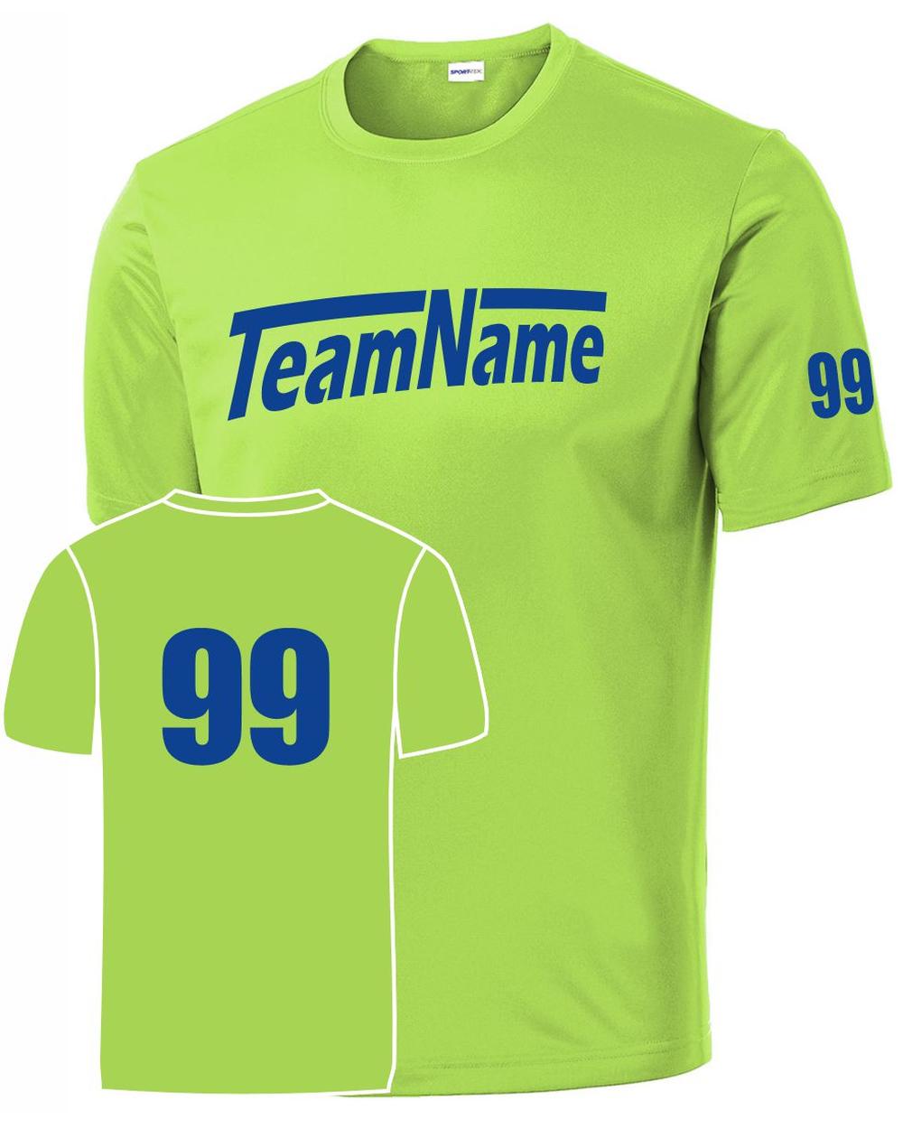 Sport-TEK Base Custom Performance Jersey, color: Lime Shock