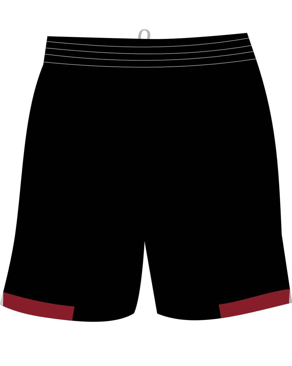 Sport-TEK Club Short, color: Black/Deep Red