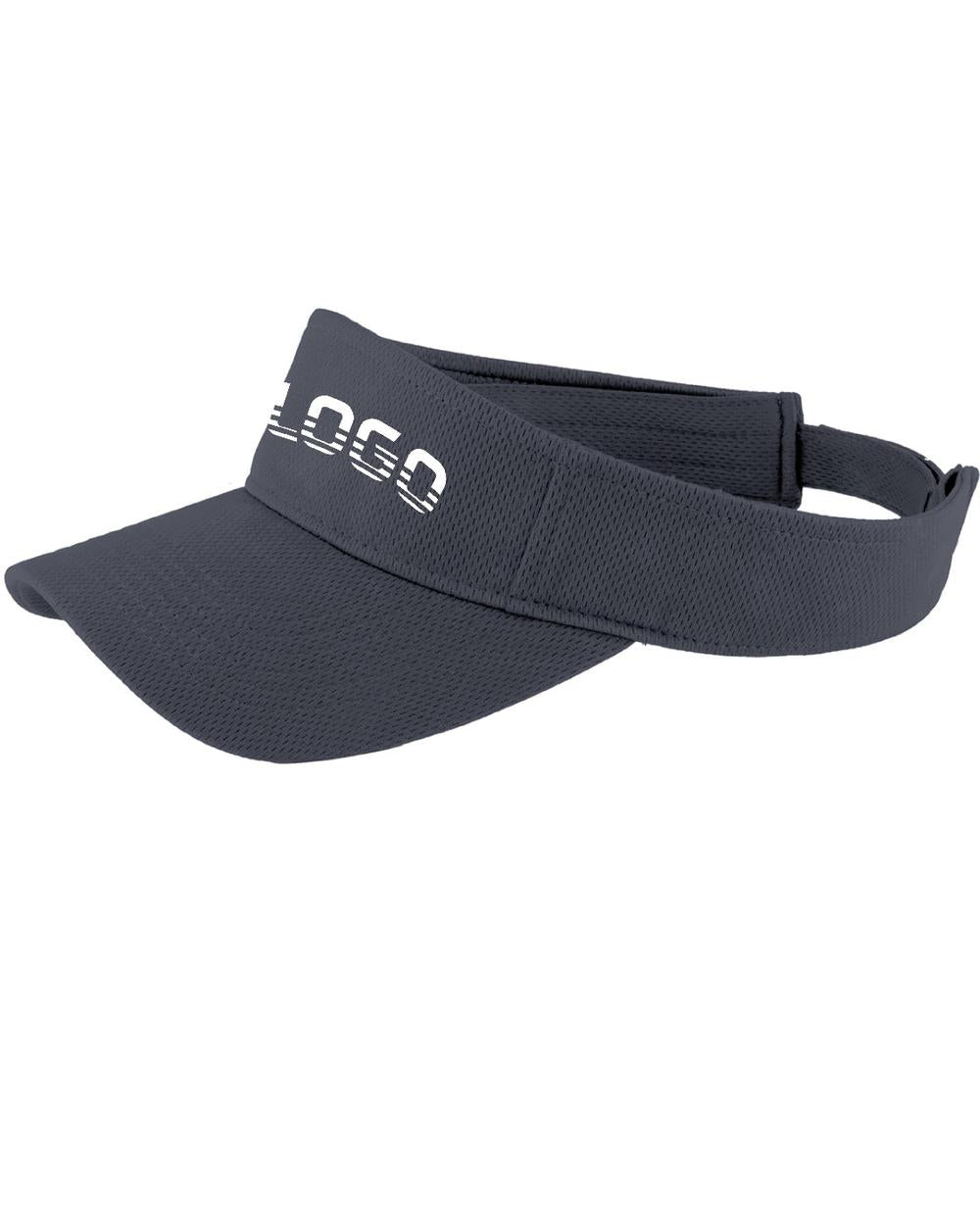 Sport-TEK PosiCharge RacerMesh Custom Visor, color: Graphite Grey