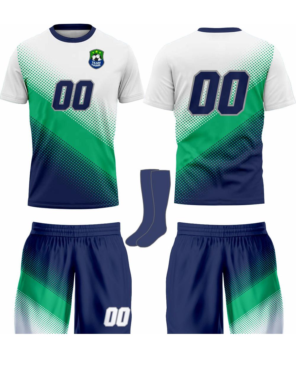 SportUniform Gazal Sublimated Soccer Uniform, color: White