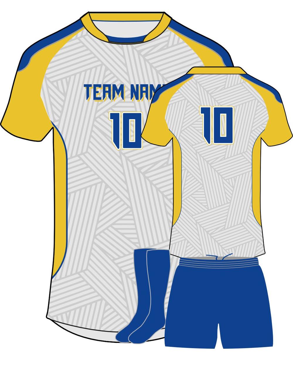 SportUniform Sunburst S/S Custom Sublimated Volleyball Jersey, color: White/Gold