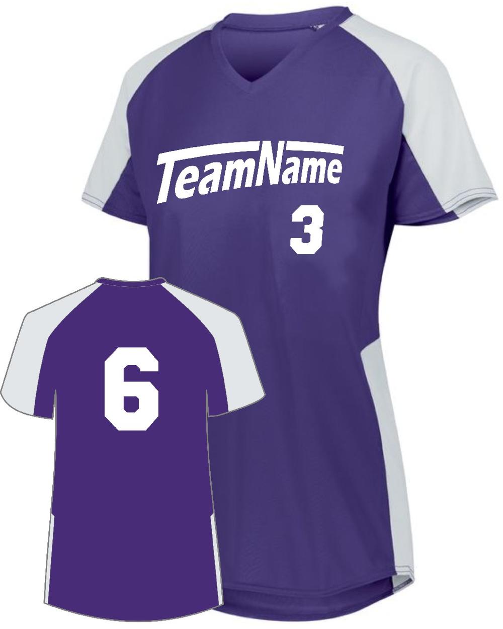 Augusta Girls Cutter Custom Softball Jersey, color: Purple/White