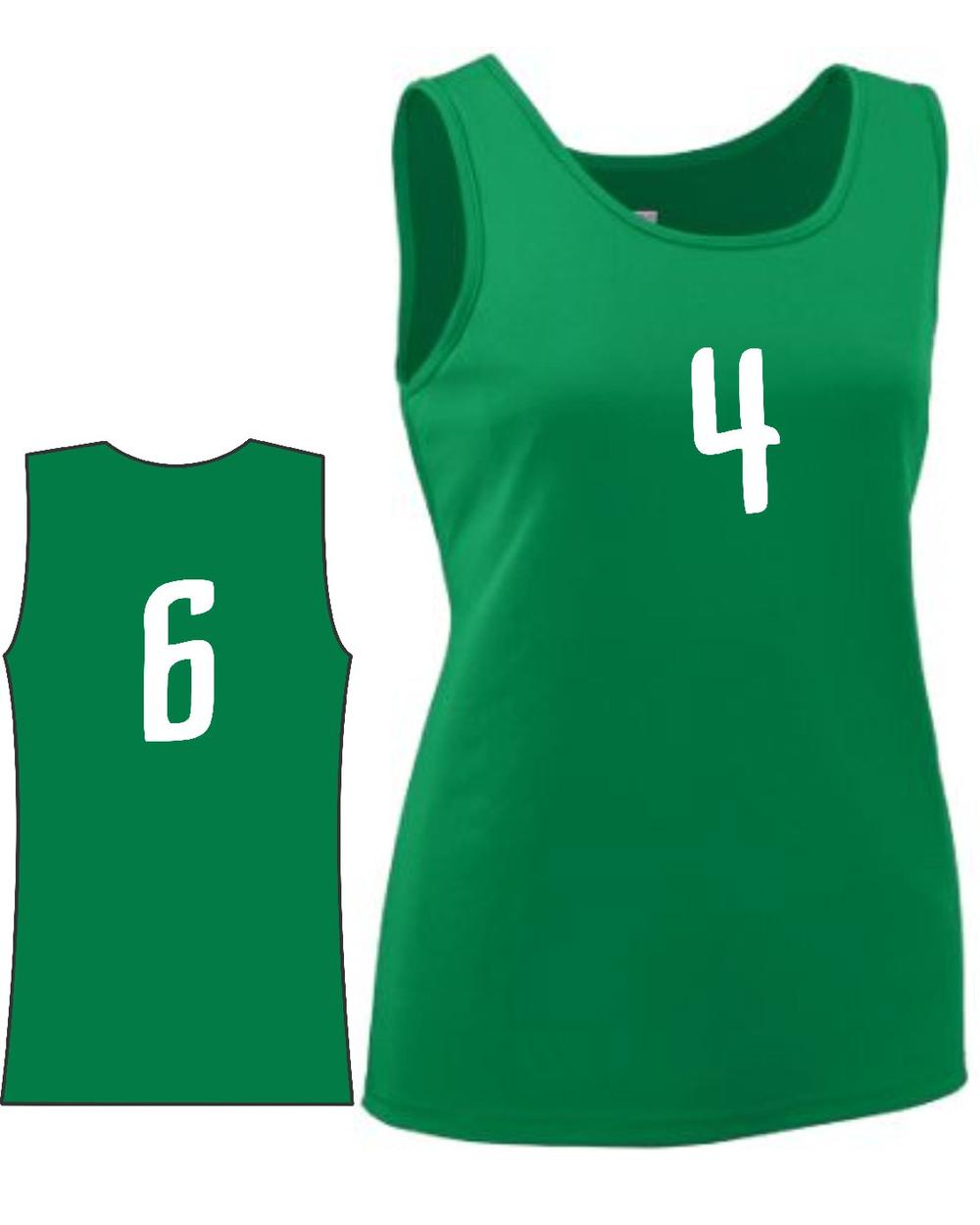 Augusta Girls Value Training Numbered Basketball Jersey, color: Kelly