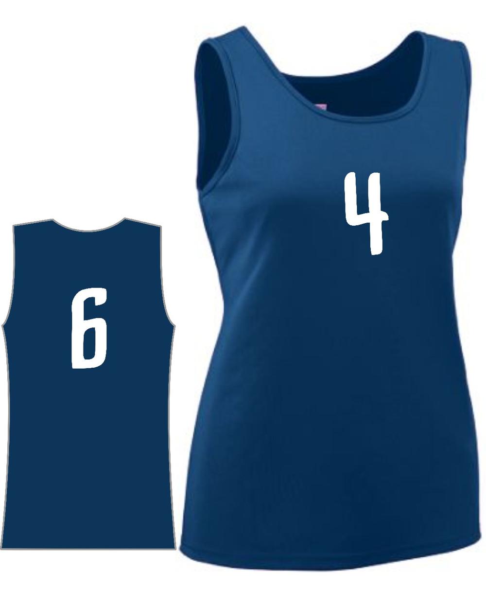 Augusta Girls Value Training Numbered Basketball Jersey, color: Navy