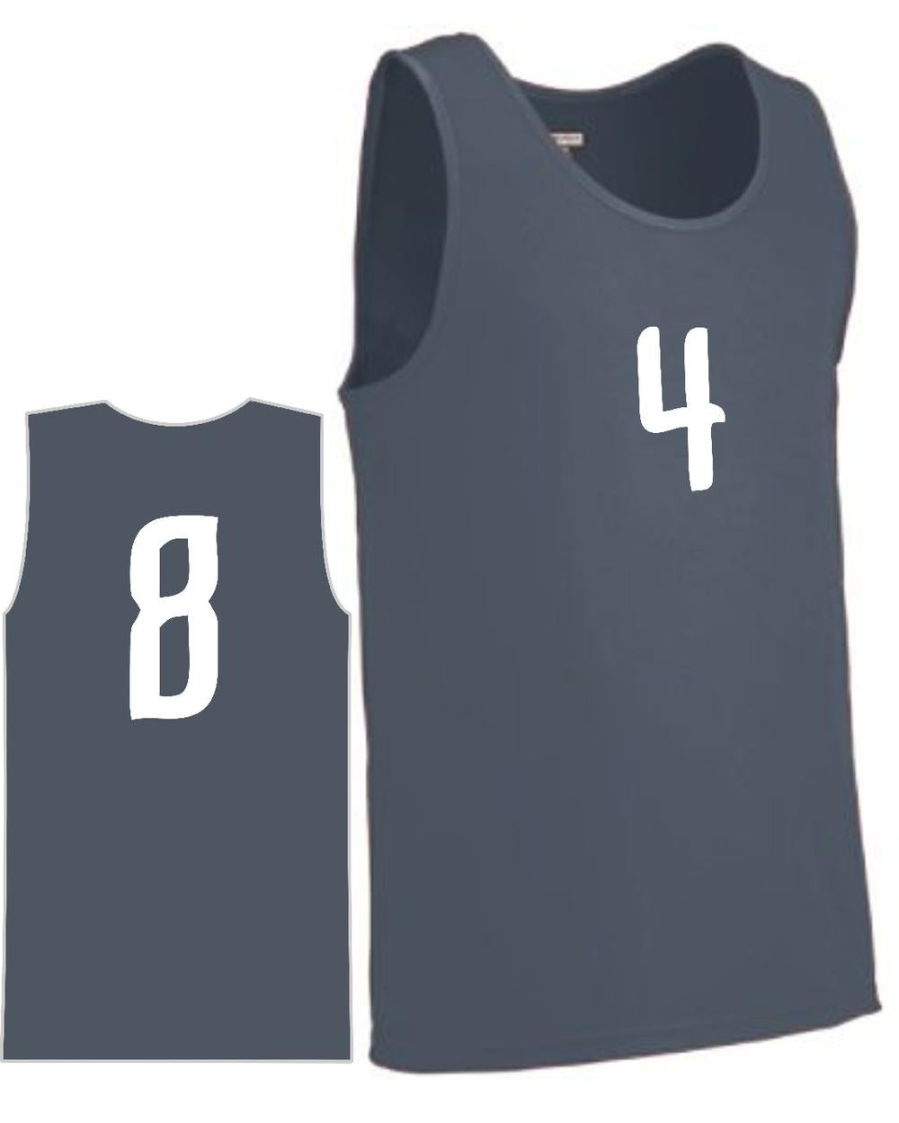 Augusta Men's Value Training Numbered Basketball Jersey, color: Graphite