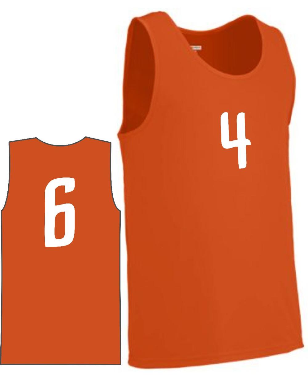 Augusta Youth Value Training Numbered Basketball Jersey, color: Orange
