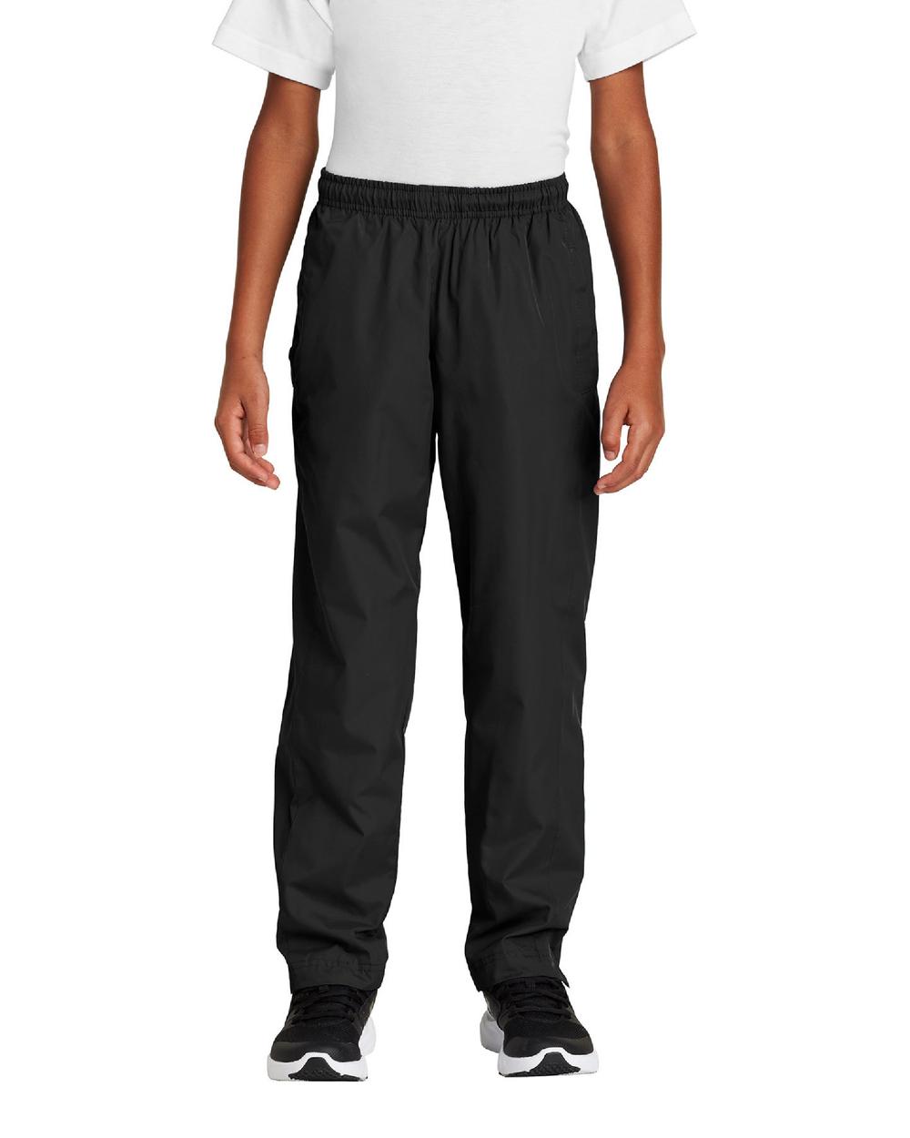 Sport-TEK Youth Raglan Solid Warmup Pant, color: Black