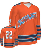 SportUniform Ice Custom Sublimated Hockey Jersey, color: Orange/Navy
