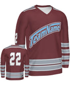 SportUniform Ice Custom Sublimated Hockey Jersey, color: Cardinal/Grey