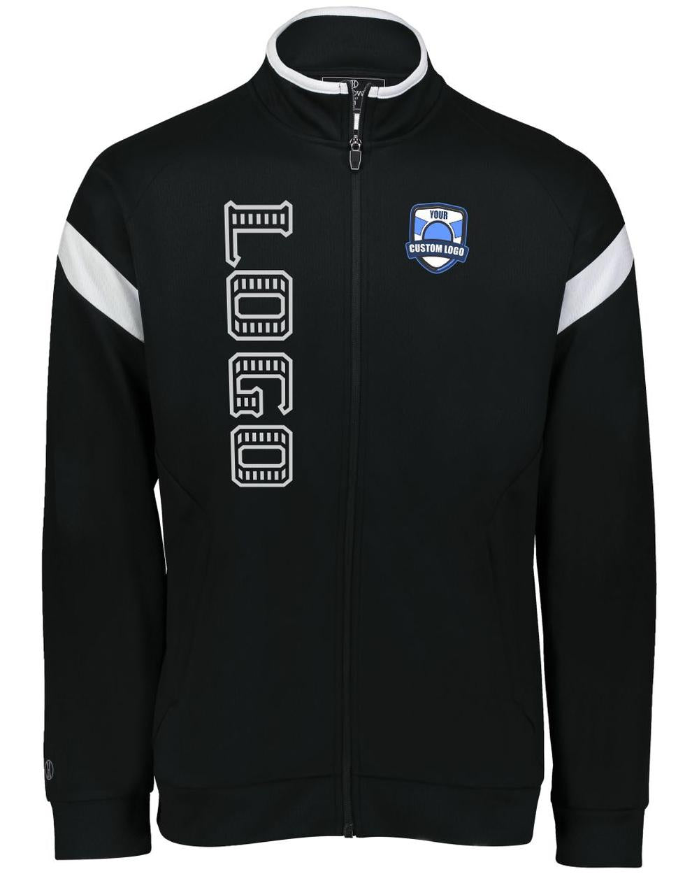 Holloway Men's Limitless Custom Warmup  Jacket, color: Black/White