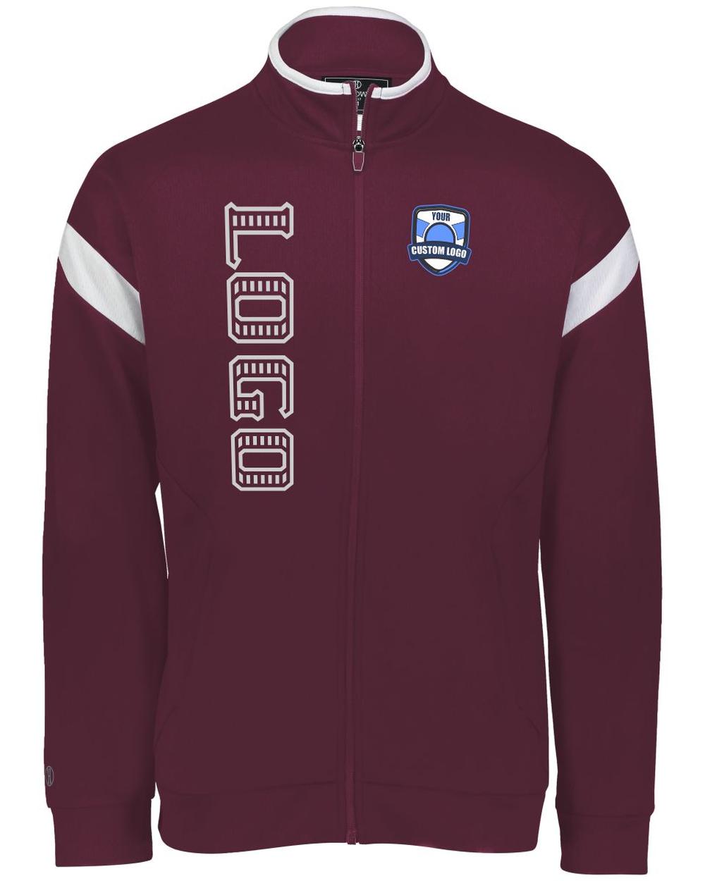 Holloway Youth Limitless Custom Warmup  Jacket, color: Maroon/White