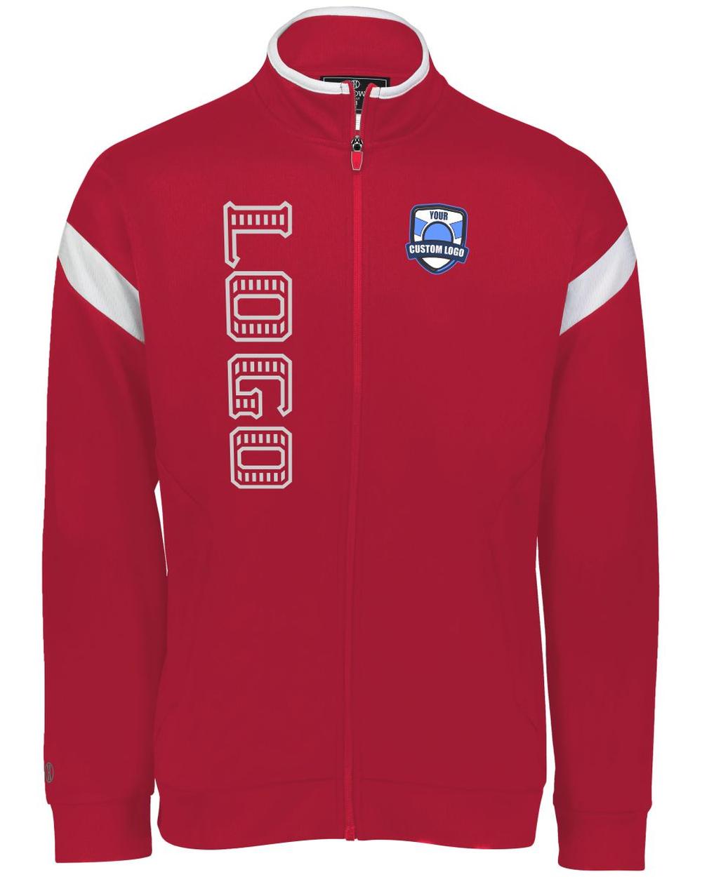 Holloway Youth Limitless Custom Warmup  Jacket, color: Scarlet/White