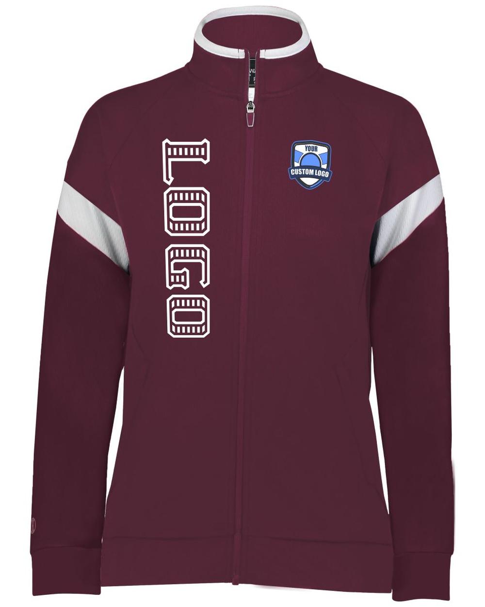 Holloway Women's Limitless Custom Warmup  Jacket, color: Maroon/White