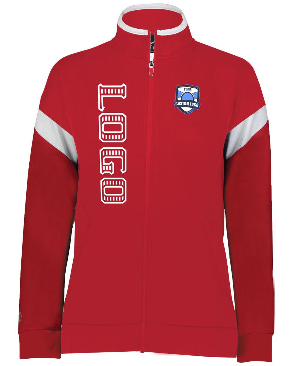 Holloway Women's Limitless Custom Warmup  Jacket, color: Scarlet/White