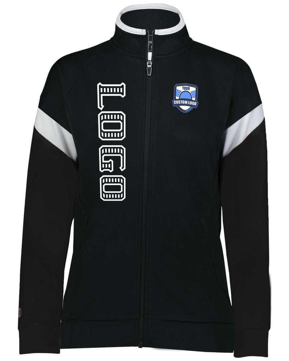 Holloway Women's Limitless Custom Warmup  Jacket, color: Black/White