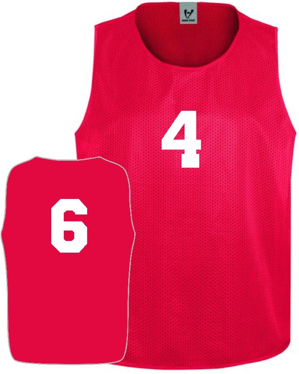 High 5 Youth Scrimmage Vest, color: Scarlet