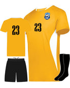 High 5 Octane Custom Soccer Uniform, color: Gold/White