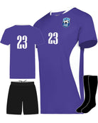 High 5 Octane Custom Soccer Uniform, color: Purple/White