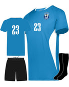 High 5 Octane Custom Soccer Uniform, color: Power Blue/White