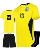 High 5 Octane Custom Soccer Uniform, color: Electric Yellow/Black