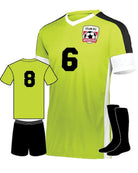 High 5 Wembley Custom Soccer Uniform, color: Lime/White/Black