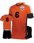 High 5 Wembley Custom Soccer Uniform, color: Orange/Black/White