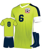 High 5 Wembley Custom Soccer Uniform, color: Lime/White/Navy