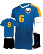 High 5 Wembley Custom Soccer Uniform, color: Royal/White/Athletic Gold
