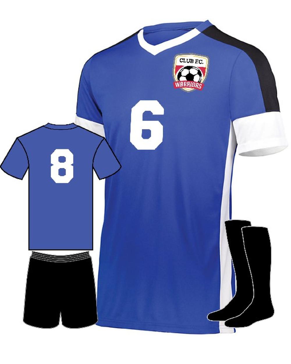 High 5 Wembley Custom Soccer Uniform, color: Royal/White/Black
