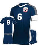 High 5 Wembley Custom Soccer Uniform, color: Navy/White/Carbon