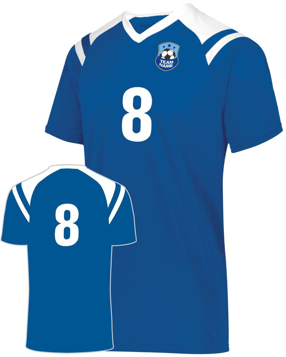 High 5 Youth Custom Soccer Jersey, color: Royal/White