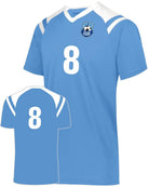 High 5 Sheffield Custom Soccer Jersey, color: Columbia/White