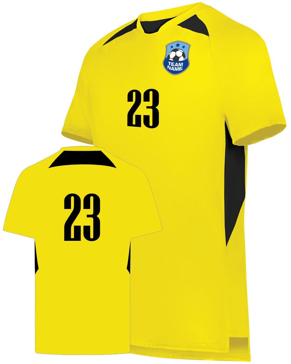 High 5 Hawk Evolution Custom Soccer Jersey, color: Power Yellow/Black
