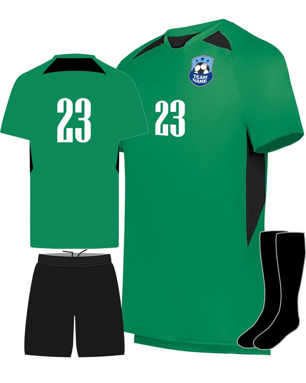 High 5 Youth Custom Soccer Uniform, color: Kelly/Black