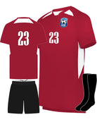 High 5 Hawk Evolution Custom Soccer Uniform, color: Scarlet/White