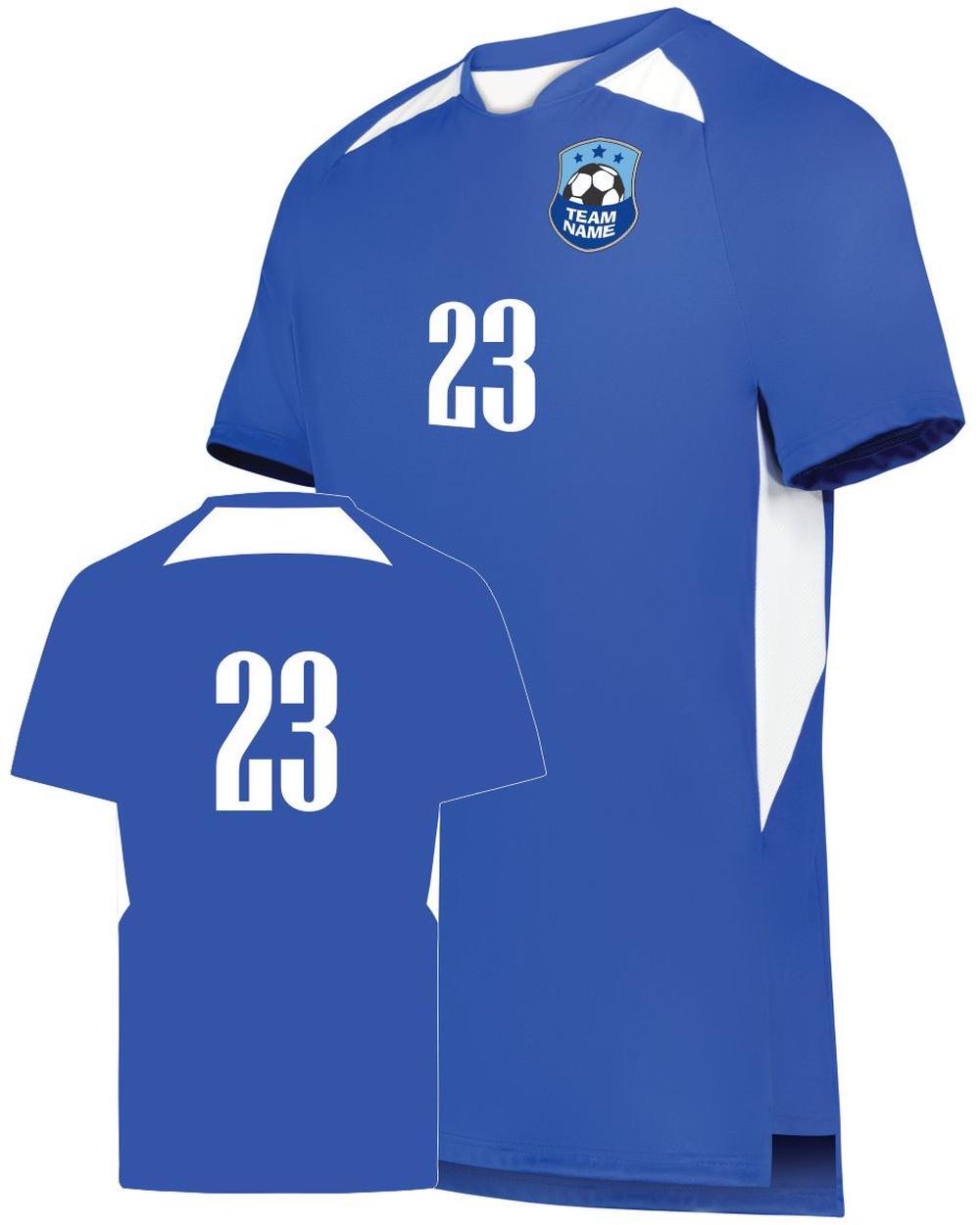 High 5 Youth Custom Soccer Jersey, color: Royal/White