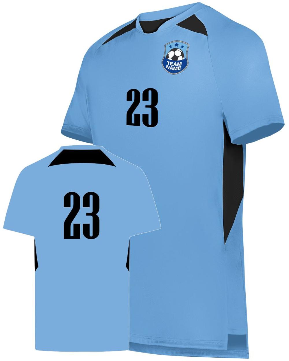 High 5 Youth Custom Soccer Jersey, color: Columbia/Black
