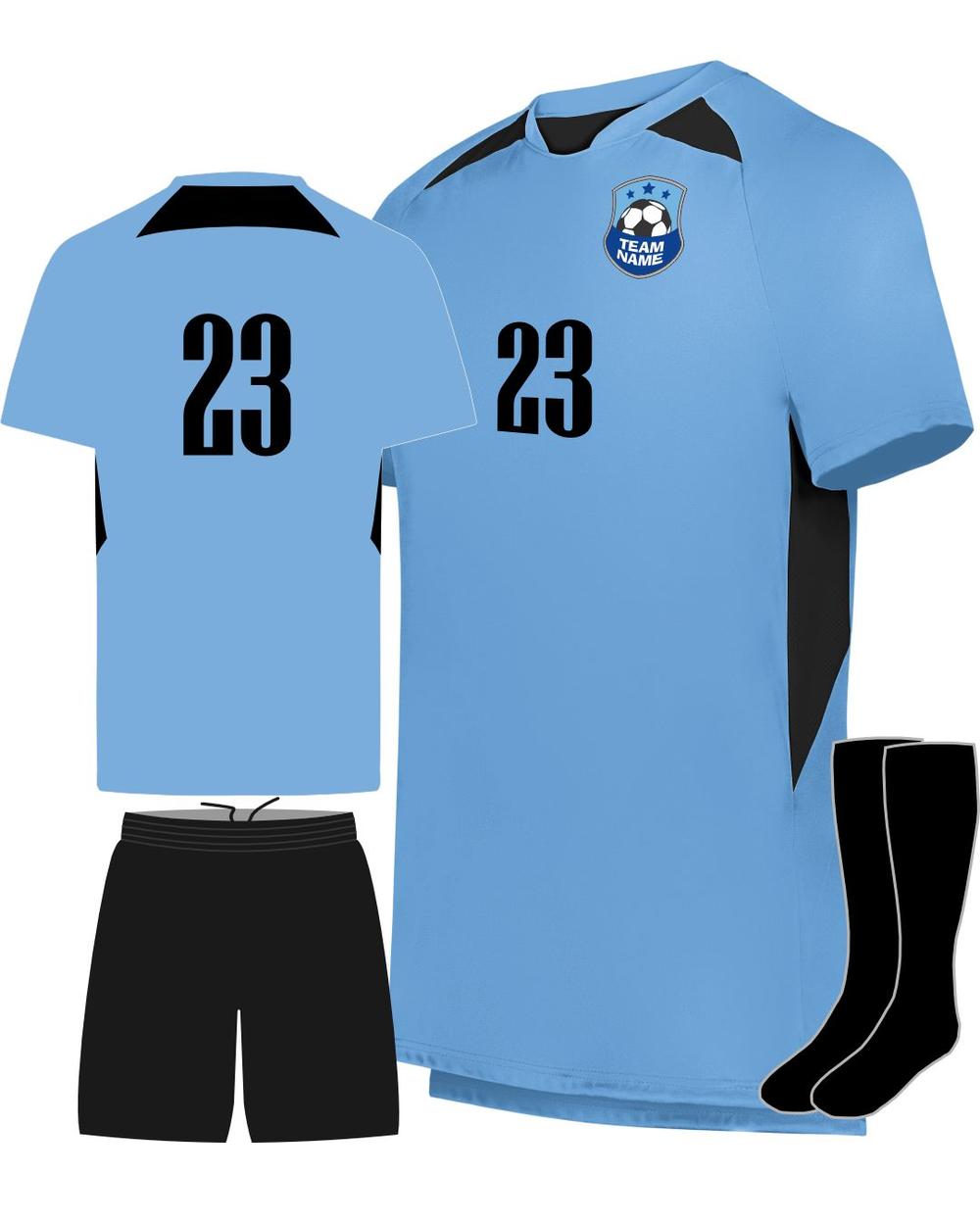 High 5 Women's Hawk Evolution Custom Soccer Uniform, color: Columbia/Black