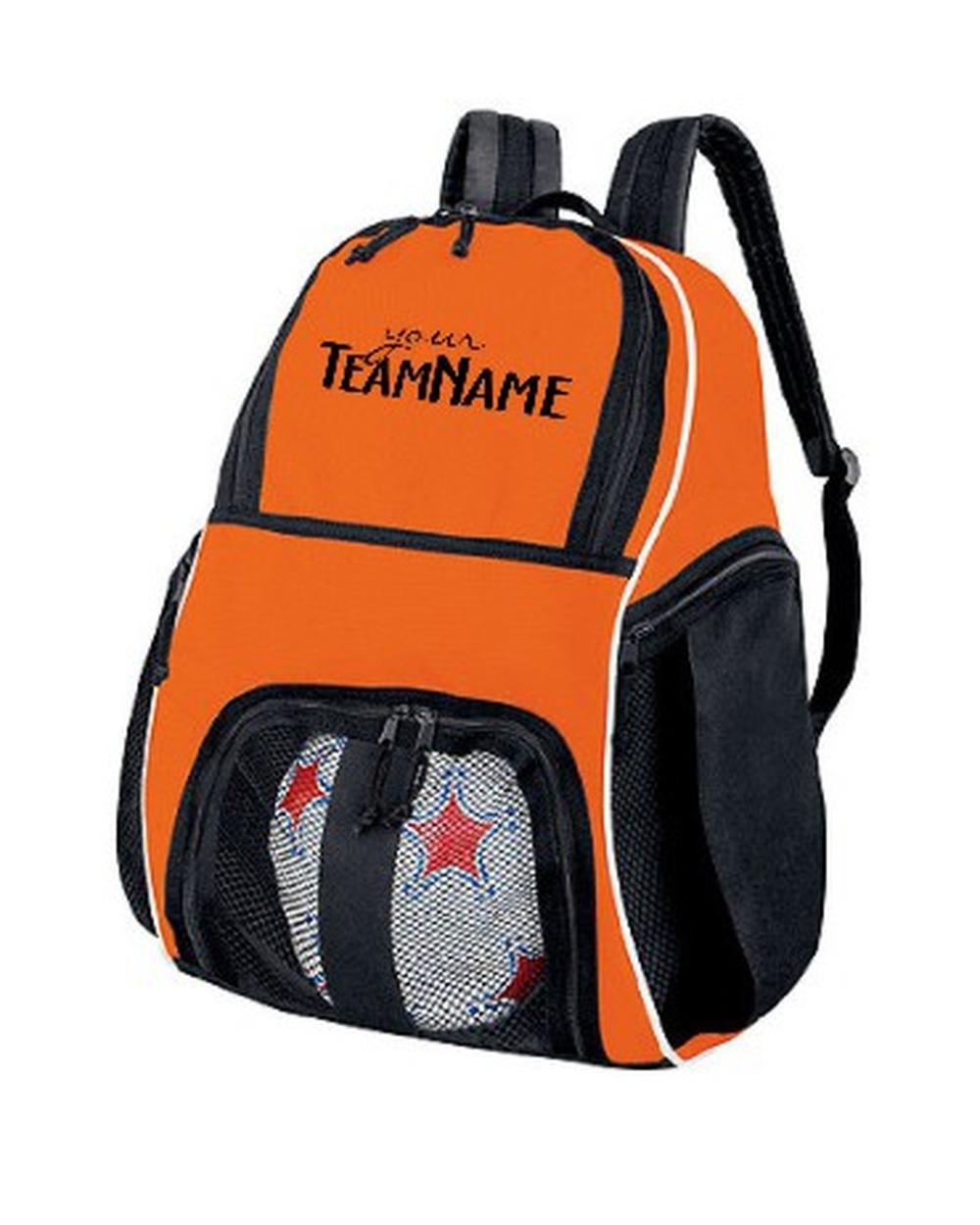 High 5 Mesh-Front Custom-Logo Backpack, color: Orange/Black/White
