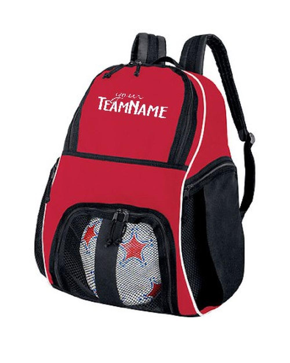 High 5 Mesh-Front Custom-Logo Backpack, color: Scarlet/Black/White