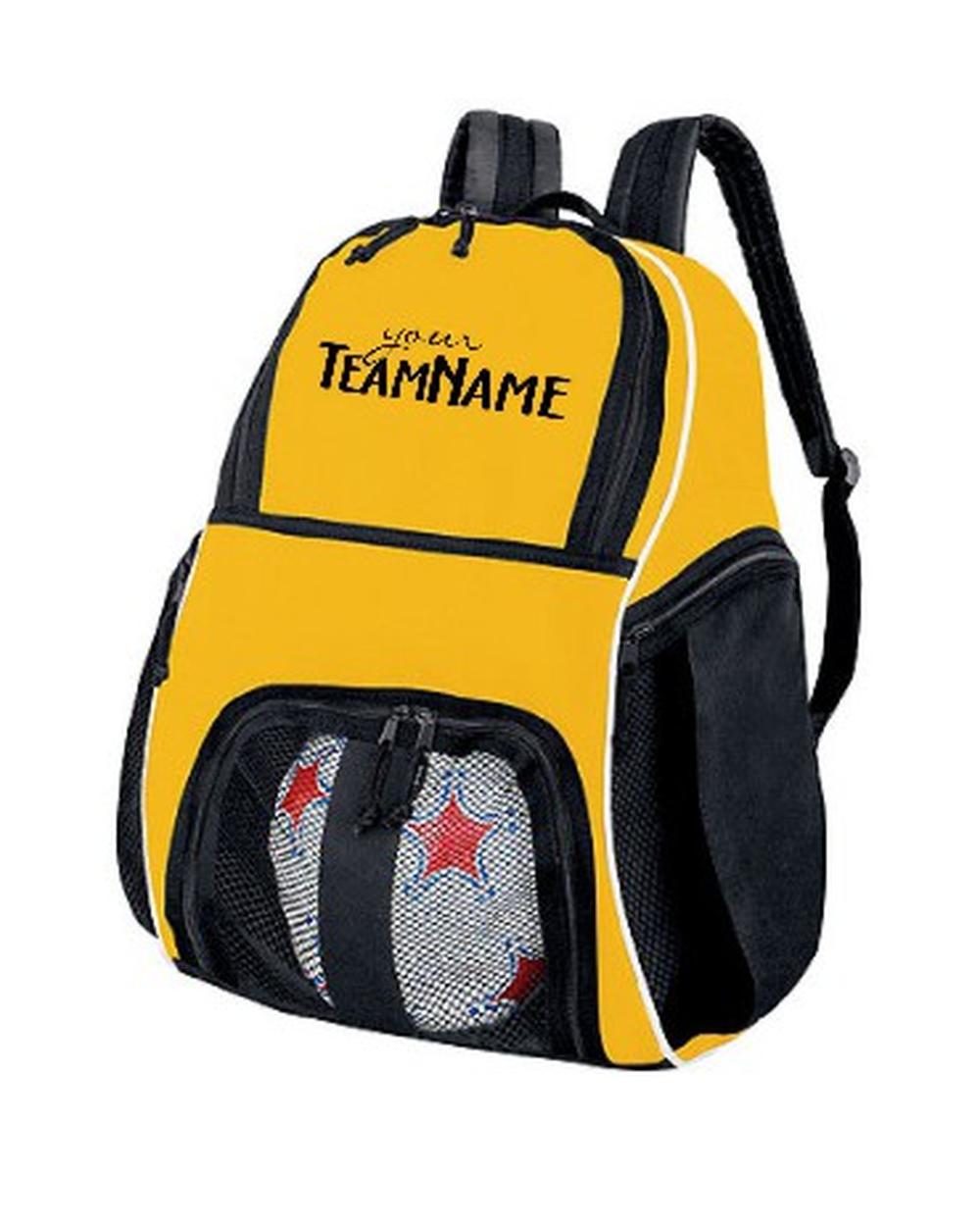High 5 Mesh-Front Custom-Logo Backpack, color: Athletic Gold/Black/White