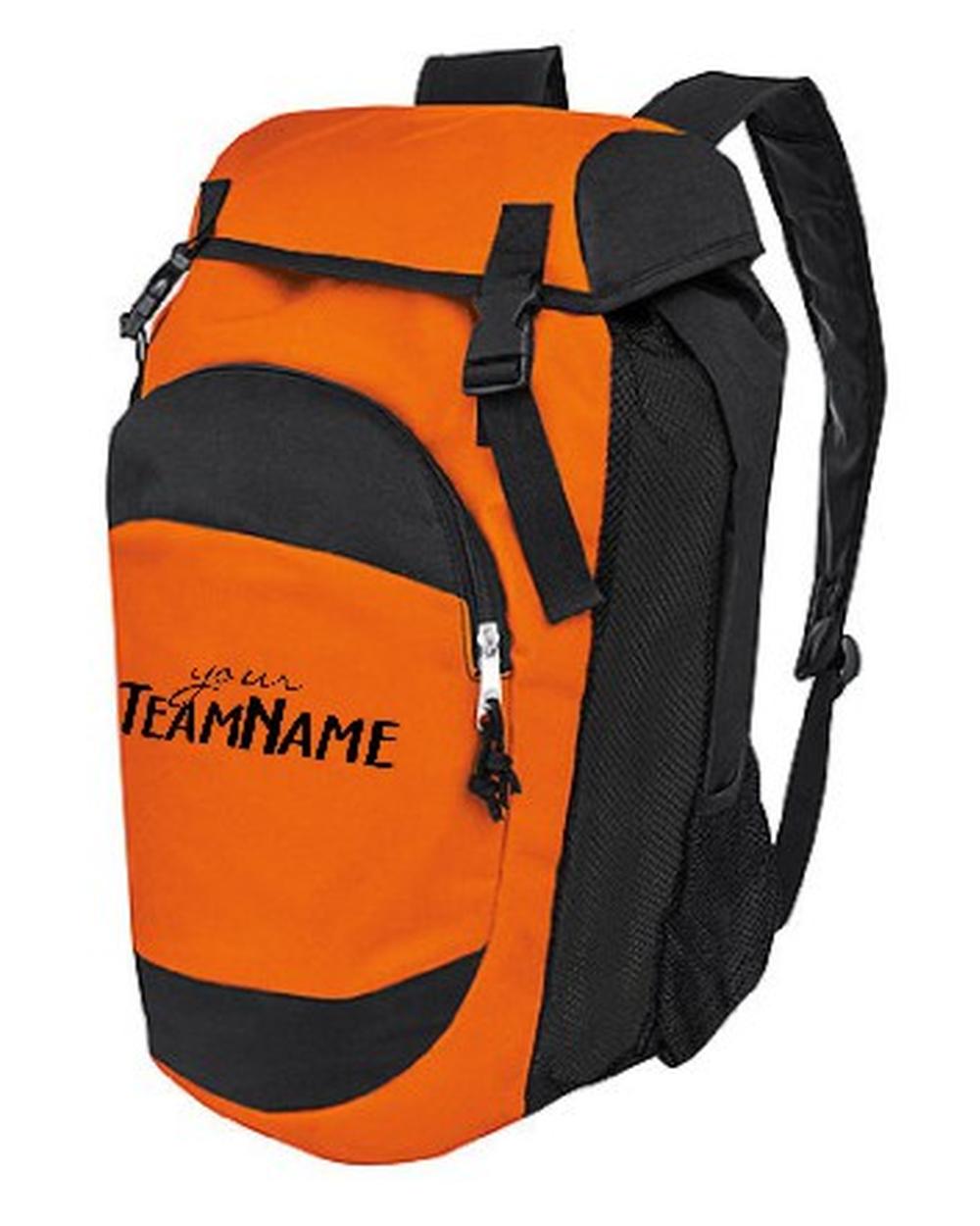 High 5 Gear Custom-Logo Backpack, color: Orange/Black