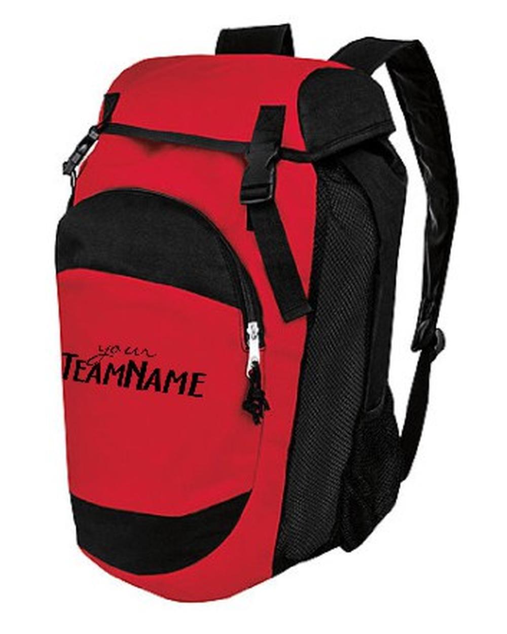 High 5 Gear Custom-Logo Backpack, color: Scarlet/Black