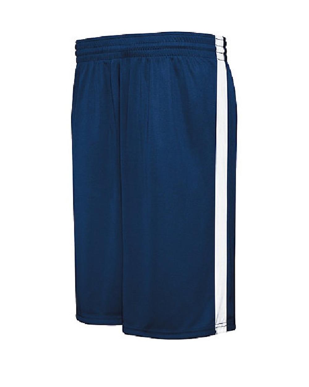 High 5 Men's 10" Competition Reversible Basketball Short, color: Navy/White
