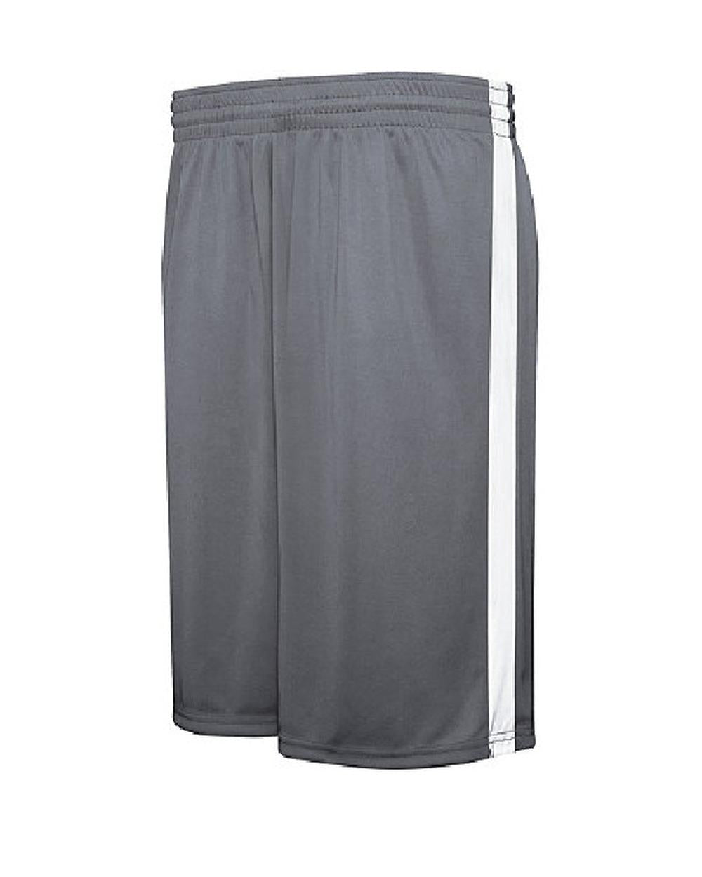 High 5 Men's 10" Competition Reversible Basketball Short, color: Graphite/White