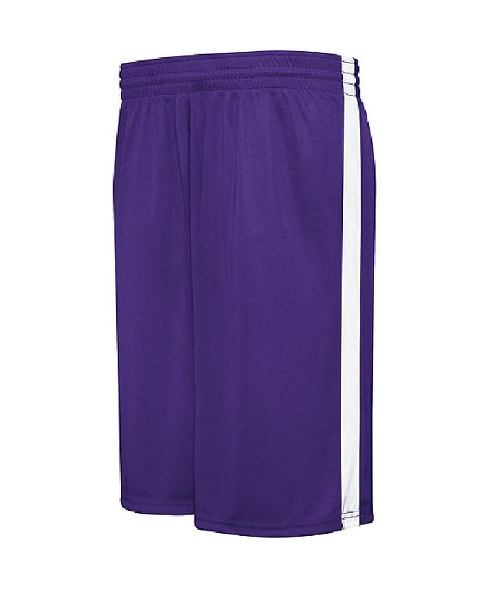 High 5 Youth 7" Competition Reversible Basketball Short, color: Purple/White